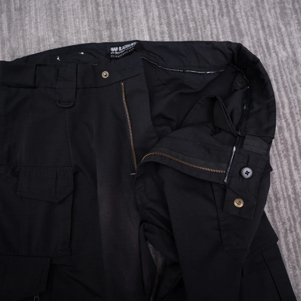 Blackhawk Tactical Pants Mens 36/32 Black Good Lightweight Ripstop Cargo